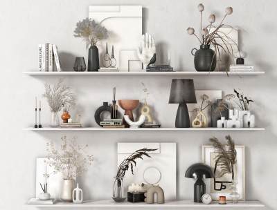 现代装饰品 摆件 陈列品 艺术品 花 花瓶 雕塑